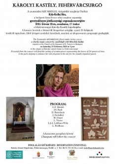 Jótékonysági orgonakoncert lesz a Károlyi Kastély kápolnájában